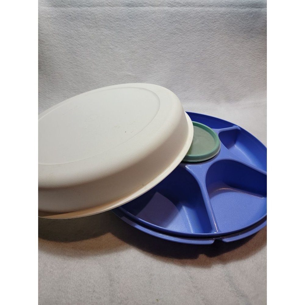 VINTAGE Tupperware Serving Tray with Bowl and BOTH LIDS